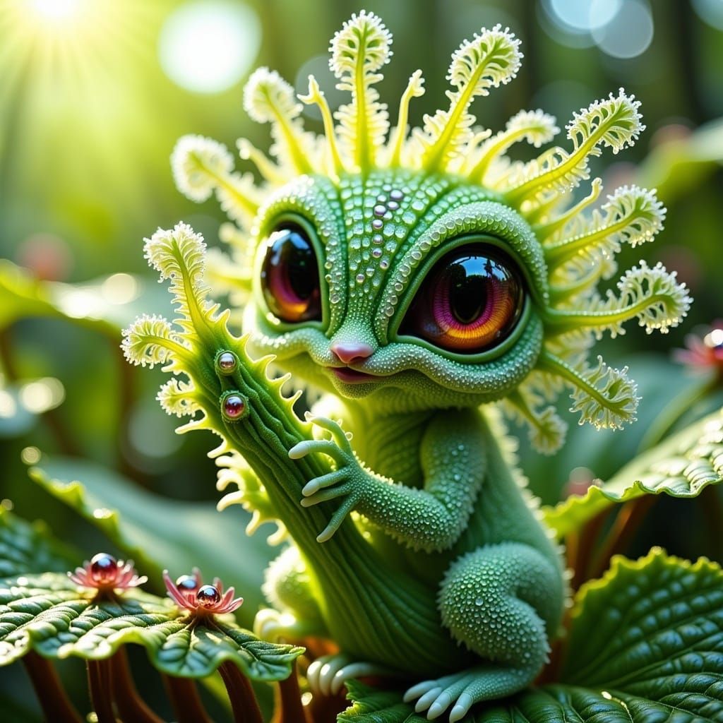 Enchanting Crystal Goddess with Kitten Playmates in a Dazzli...