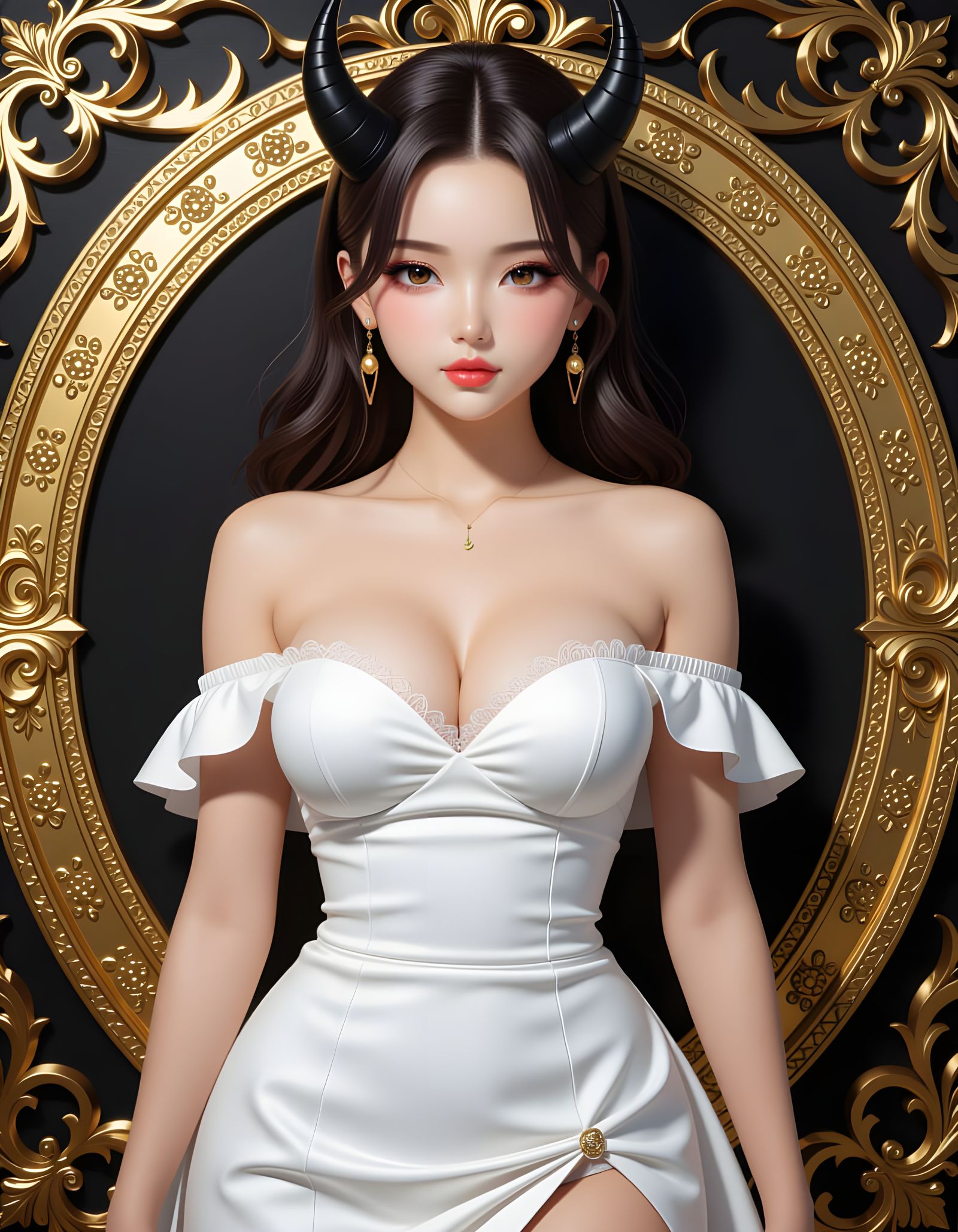 Angelic and Demonic Girl Portrait in 8K