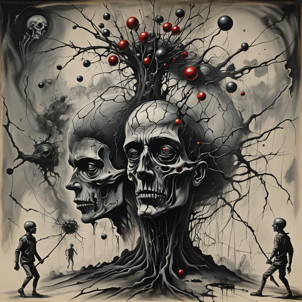 War and destruction inside a brain. The Cranberries song Zom...