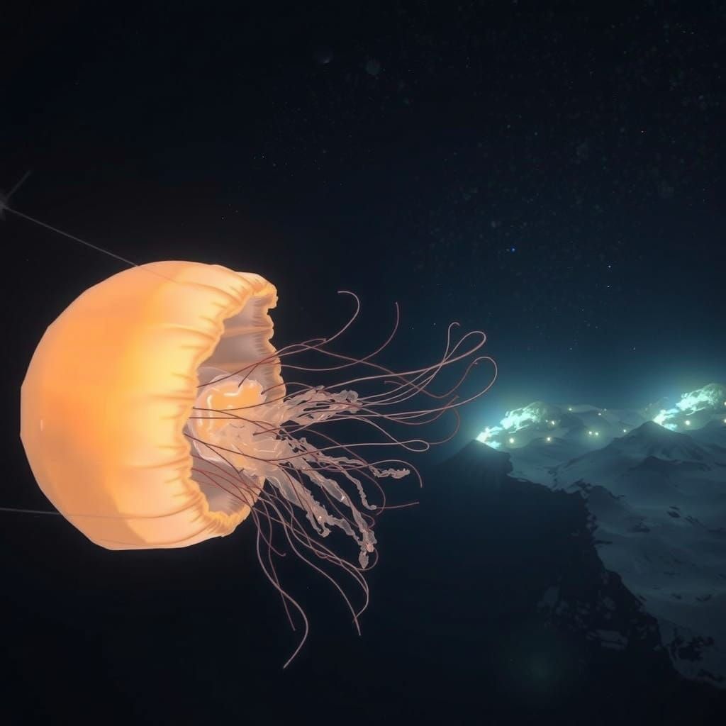 Ethereal Oceanic Odyssey: A Journey Through Glowing Jellyfis...