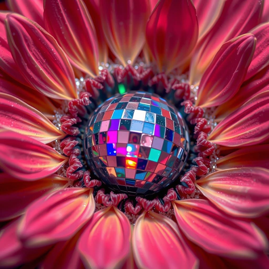 Gerbera Flower's Surreal Disco Dance-Party