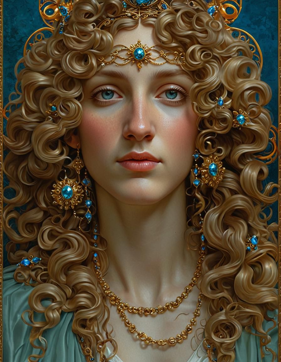 Hyperrealistic Female Jesus Christ Portrait