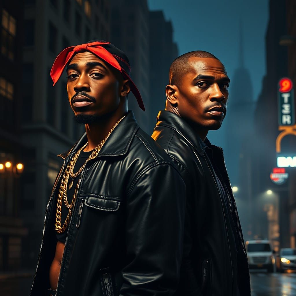 Tupac Shakur and Mike Tyson in Film Noir-Inspired 8K HD