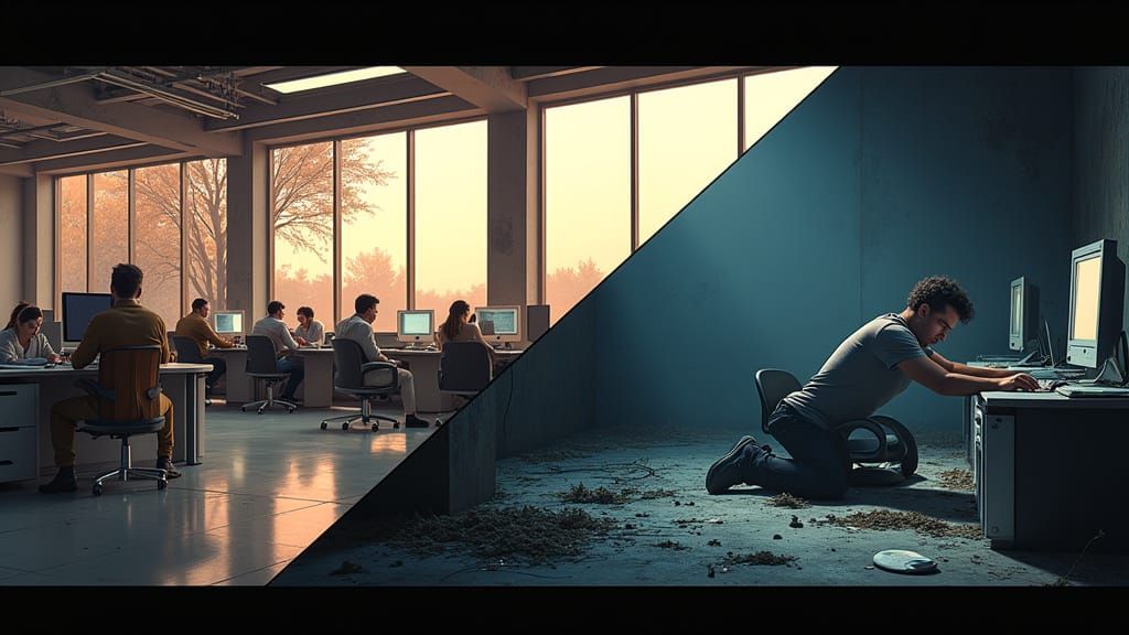 Gritty Futuristic Rise and Fall of a Company