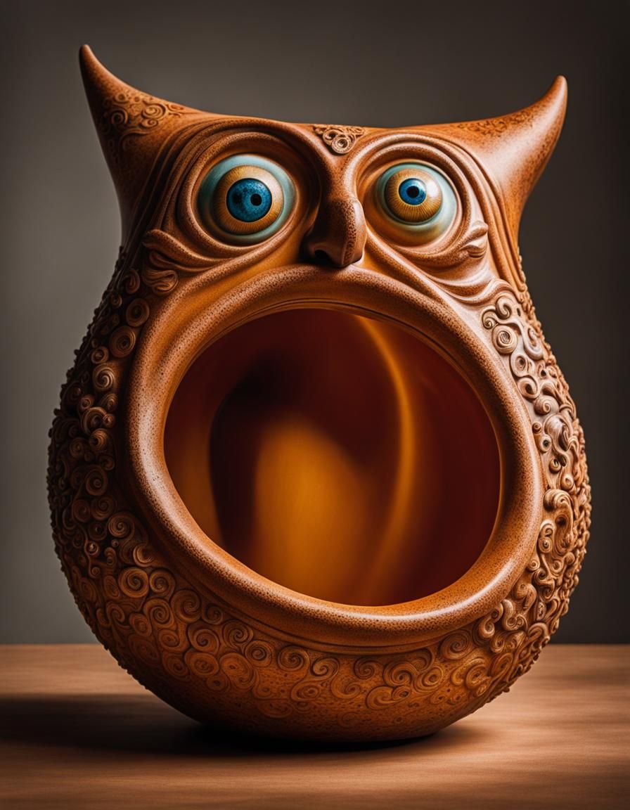 Surreal Pottery Creation: High-Resolution Composite Photogra...