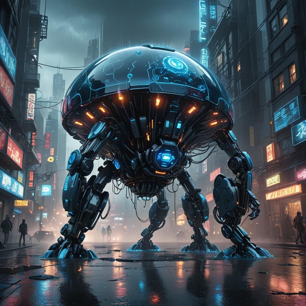 Giant Robot Jelly Bean Descends on Metropolis