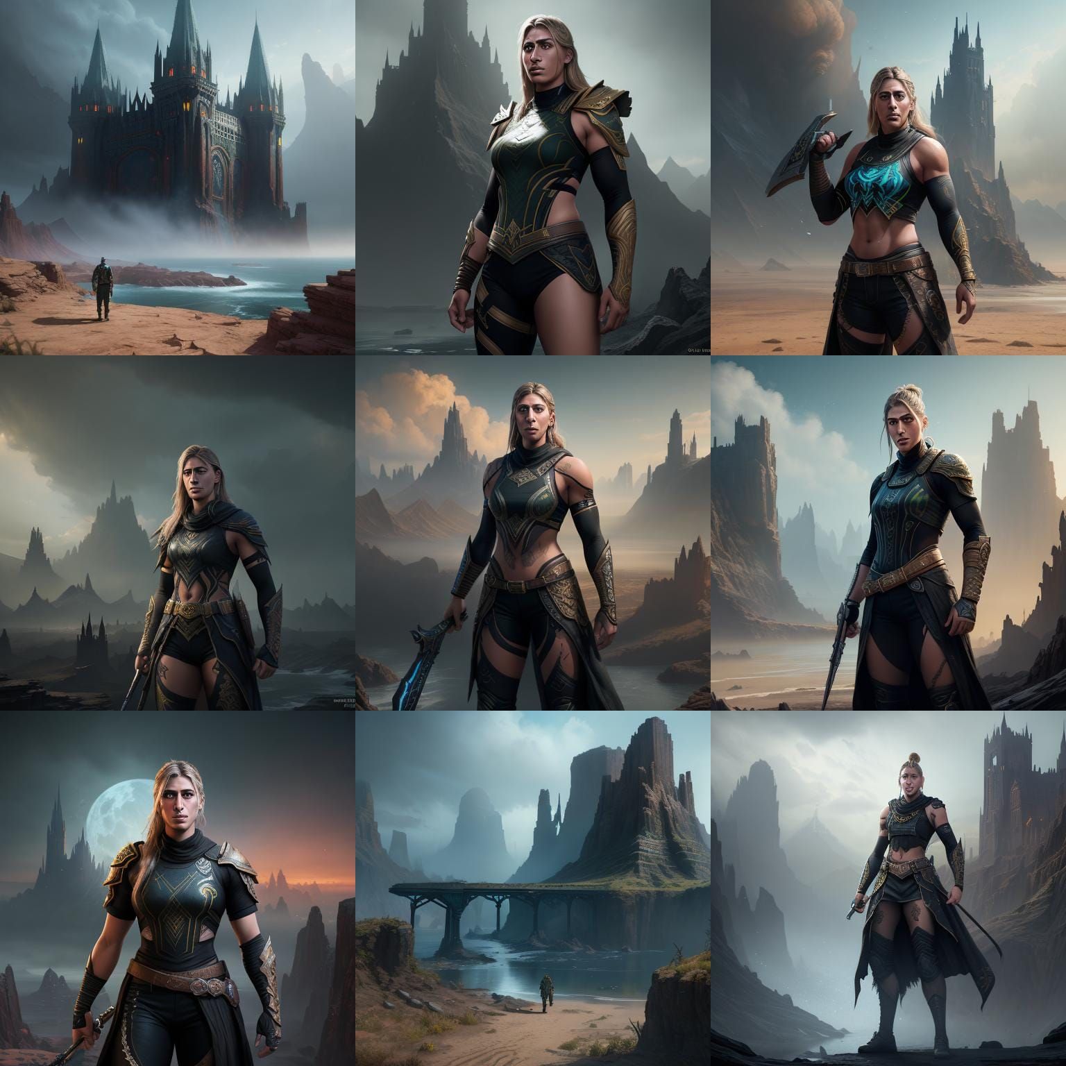 WWE Rhea Ripley Fantasy Concept Art