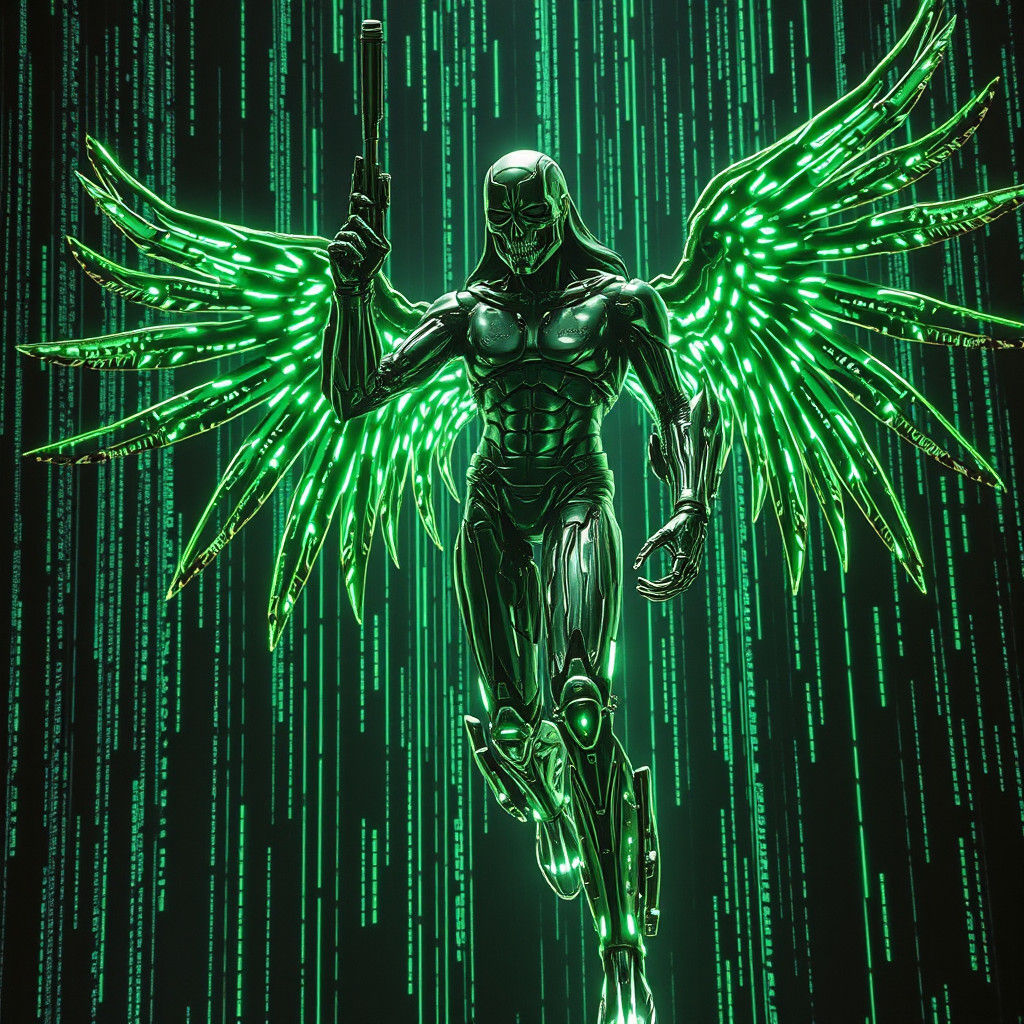 Godlike Terminator in Matrix Style