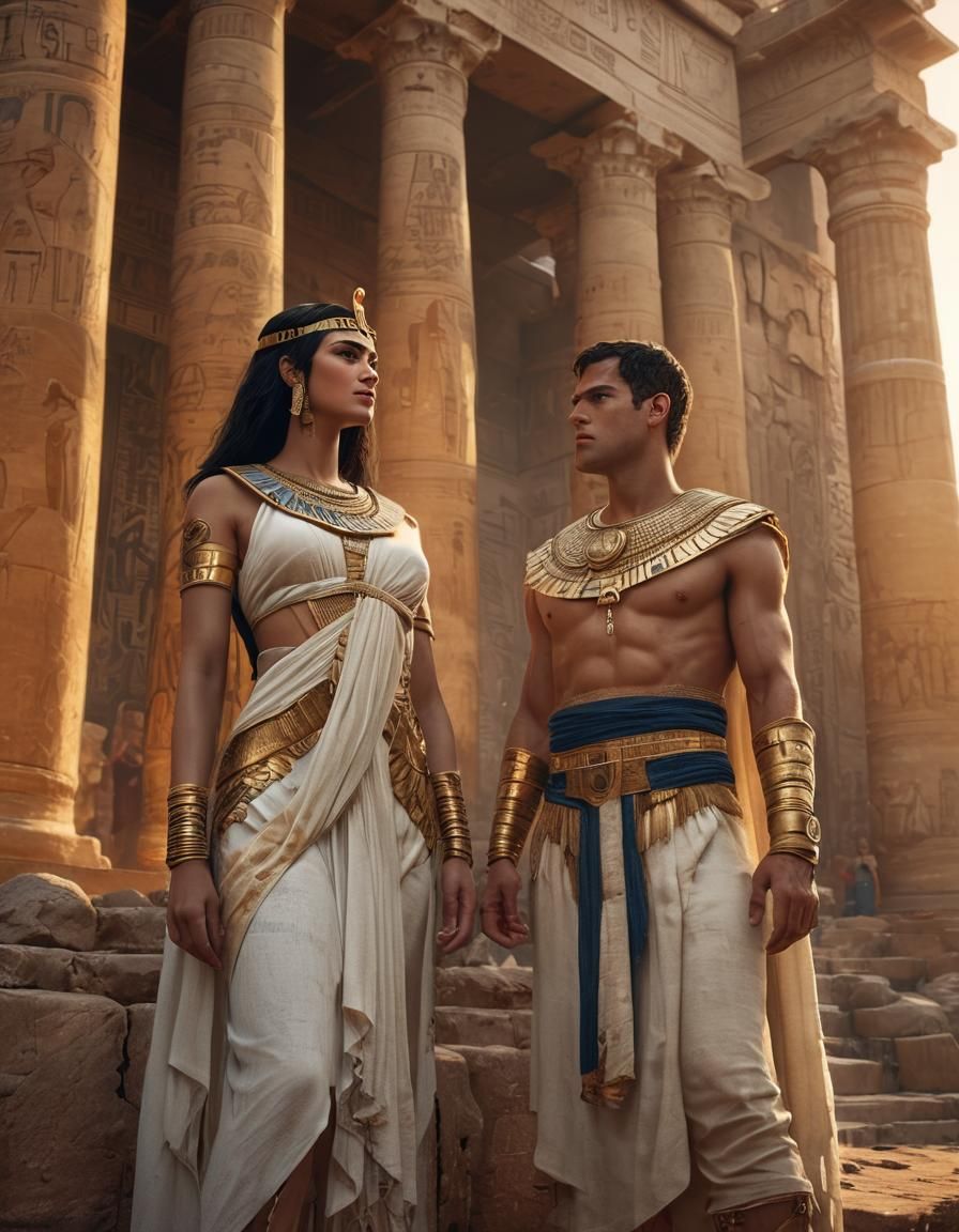 Cleopatra and Mark Antony in Ancient Egypt