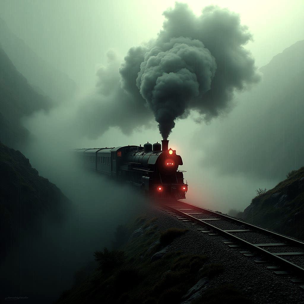 Ethereal Steam Train in Smokey Mountains