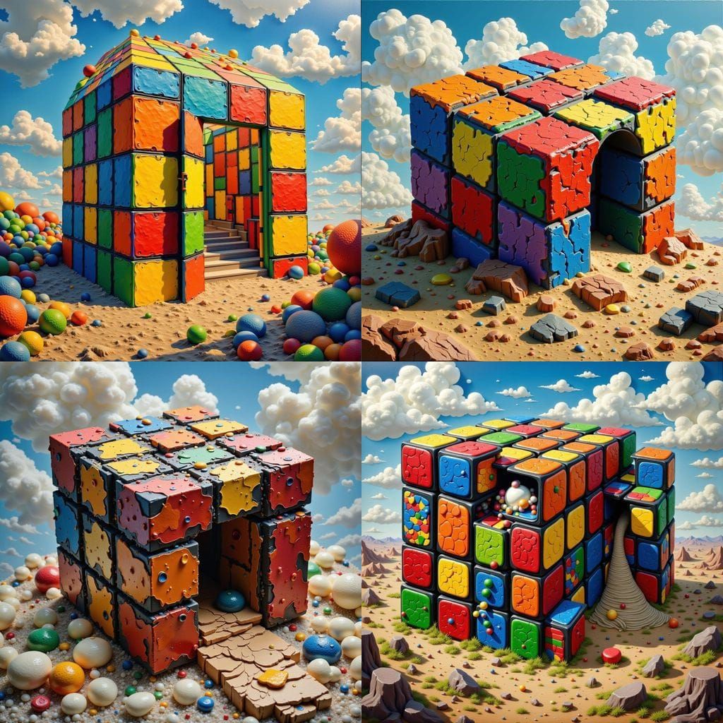 Giant Rubik's Cube Door to 4th Dimension