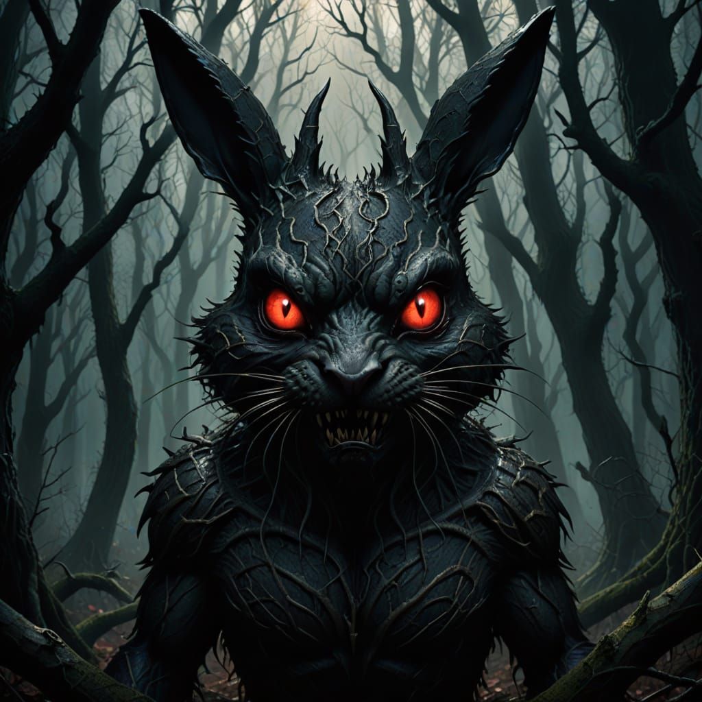 Mysterious Dark Fantasy Portrait in the Style of Tim Burton