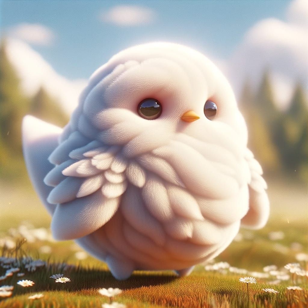 Marshmallow bird