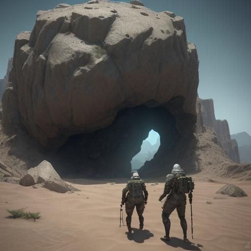 Endless Desert Hole in Anime Style