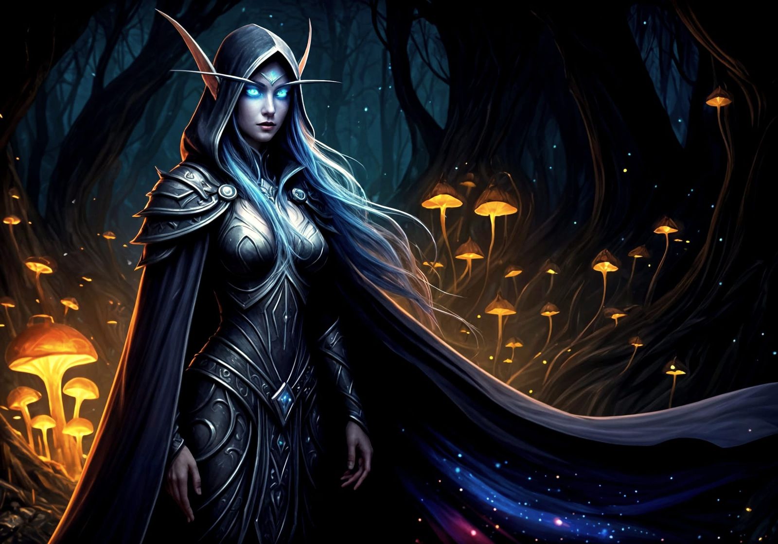 Night Elf Masterpiece in World of Warcraft Style