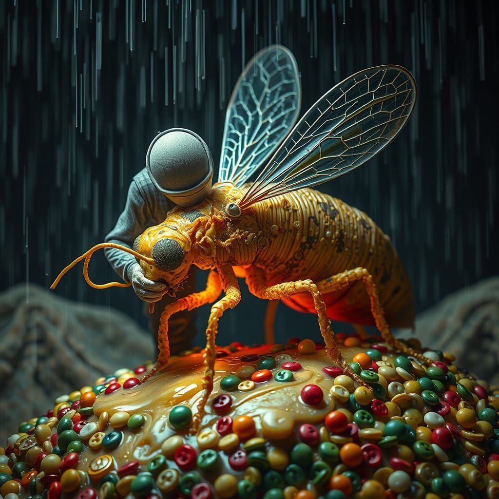 Surreal Aphid Artist's Chainsaw Sculpture