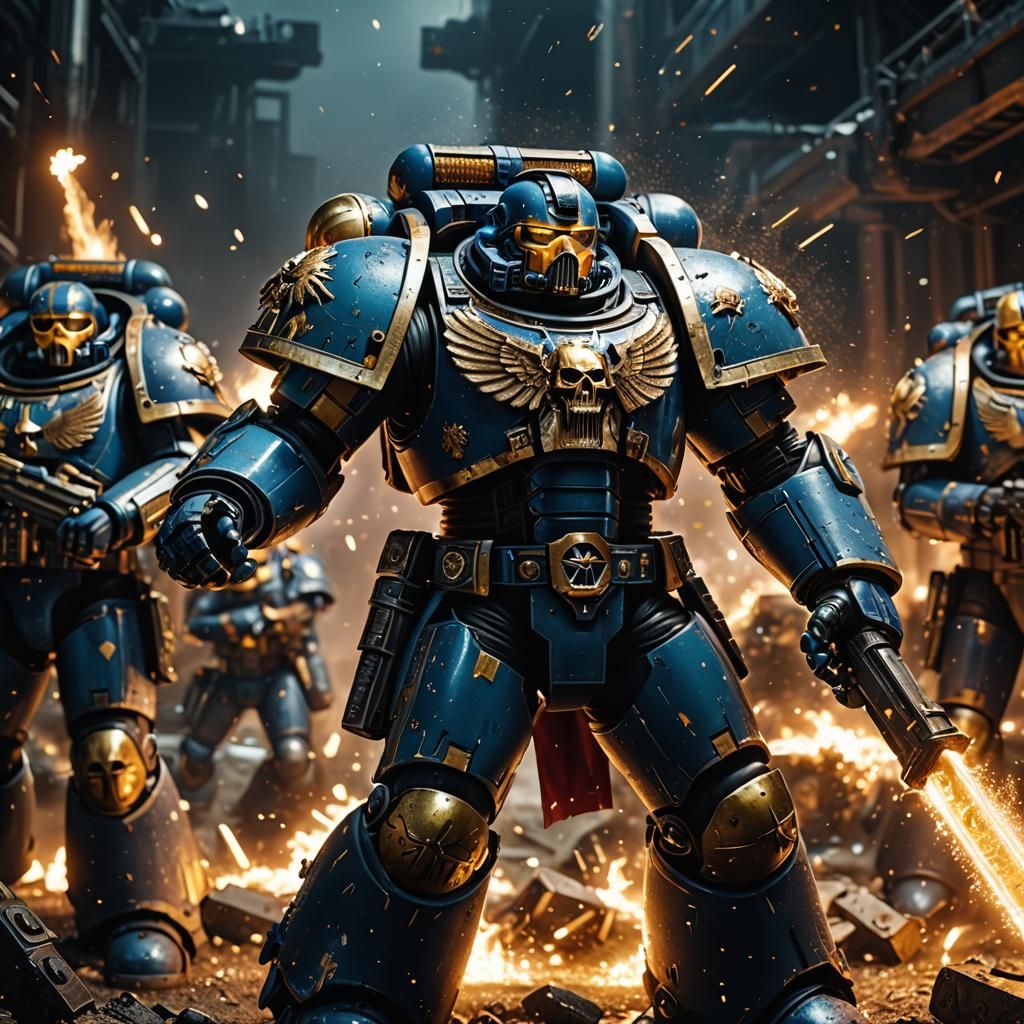 Warhammer 40K Space Marine: Dazzling 3D Render