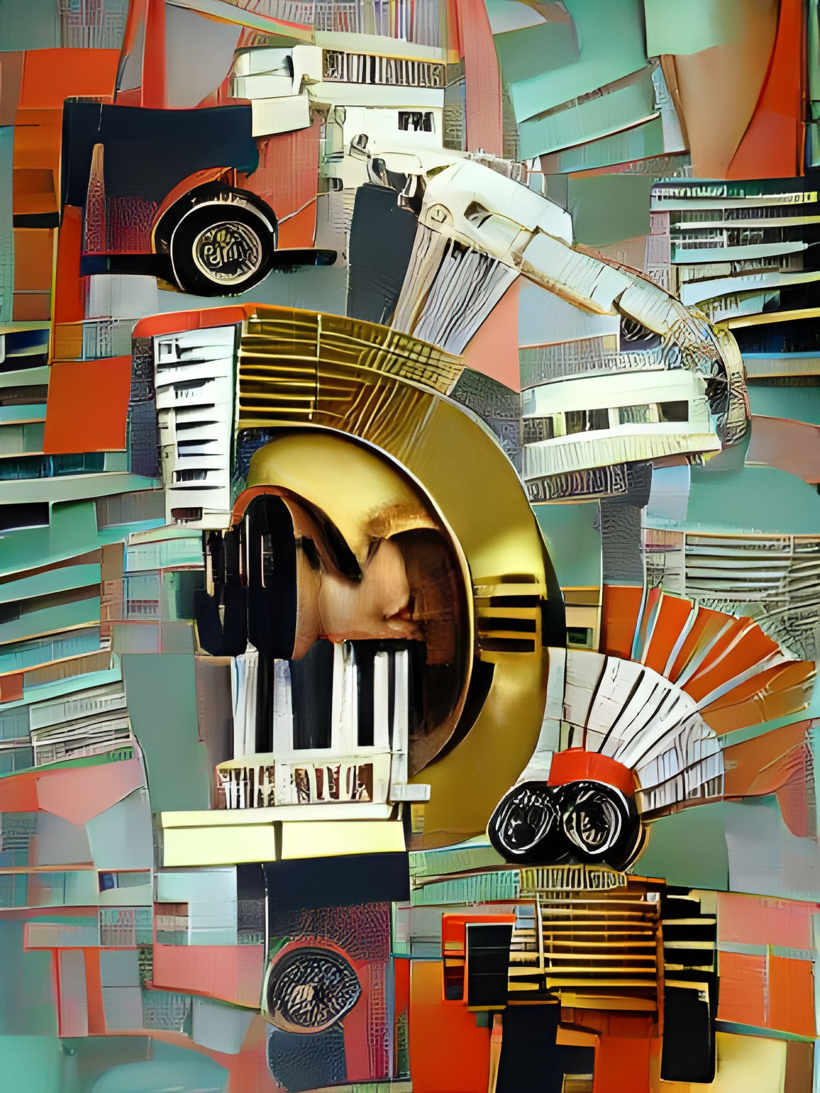Art Deco Music Machine Collage