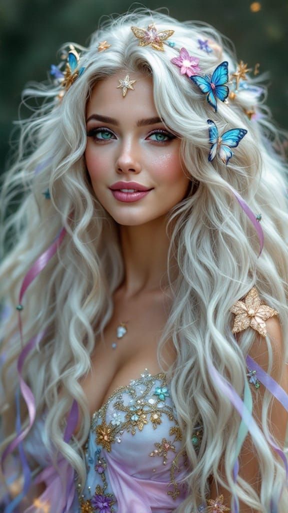 Ethereal Fairy Princess in Whimsical Fantasy Realm