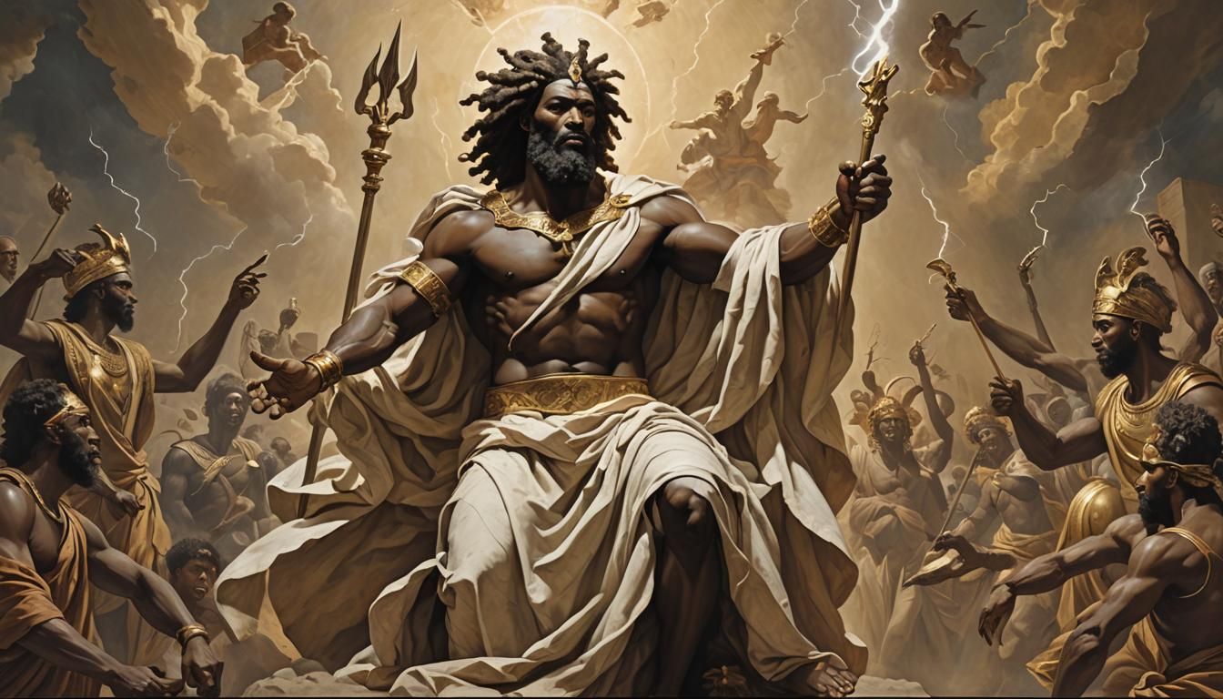 Nubian Zeus in the Style of Old Masters