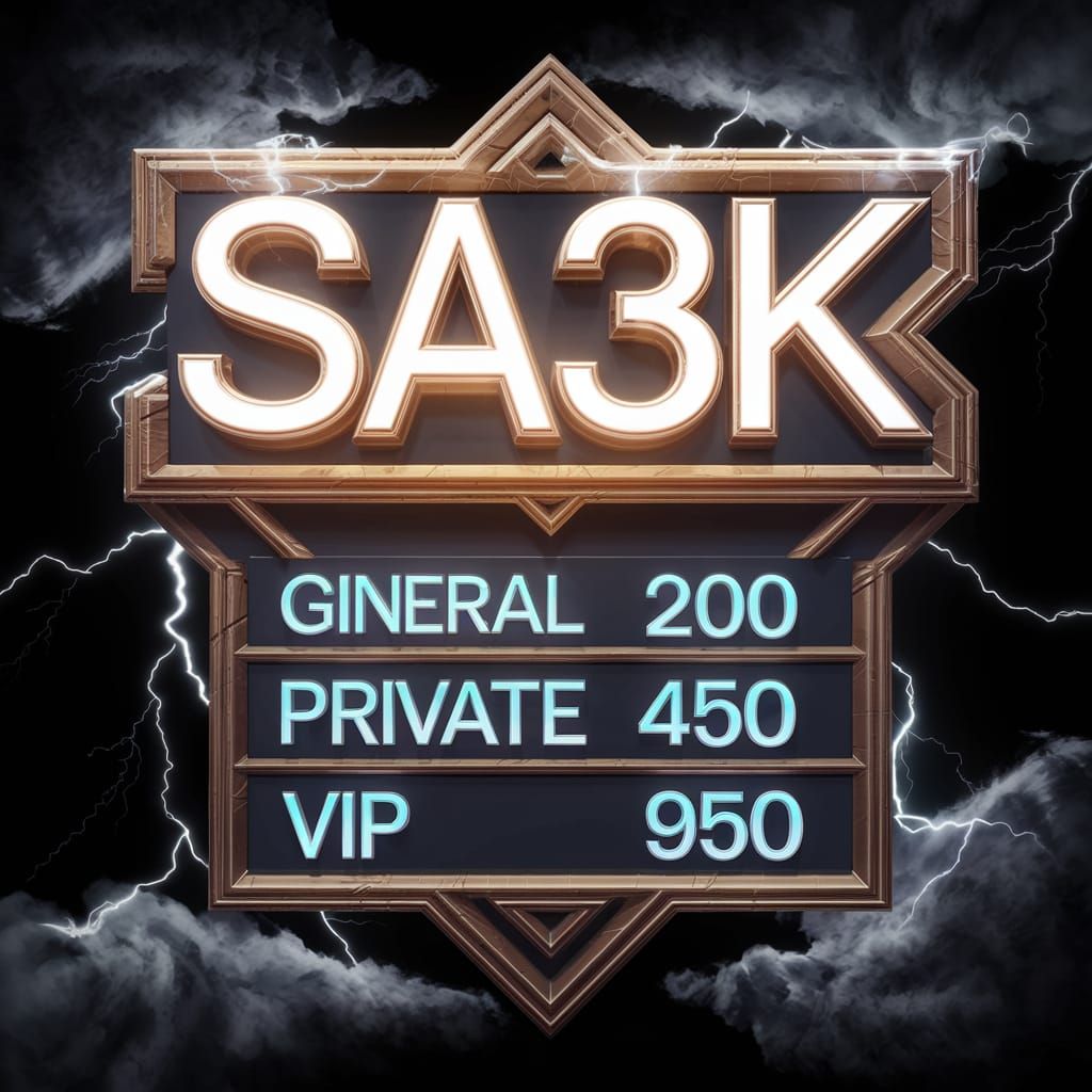 Glowing 3D Logo for Pricing List with Lightning Bolts and Th...