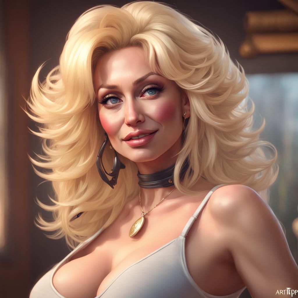 Blonde Woman Portrait in Hyperdetailed Style