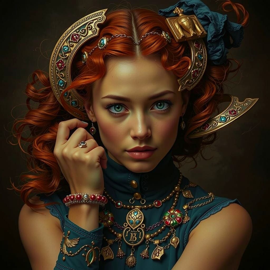 Abstract Swirling Red Forms