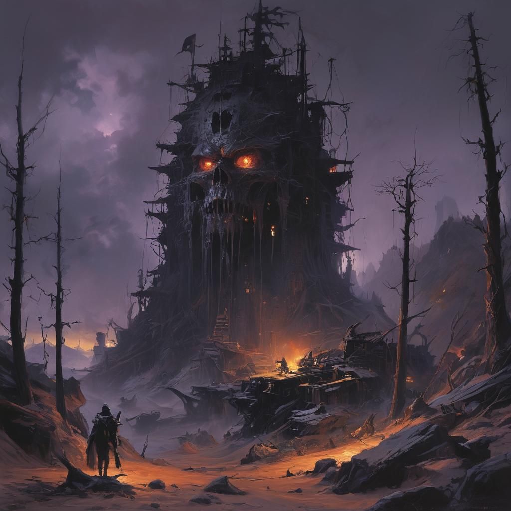 Grimdark Dystopian Scene