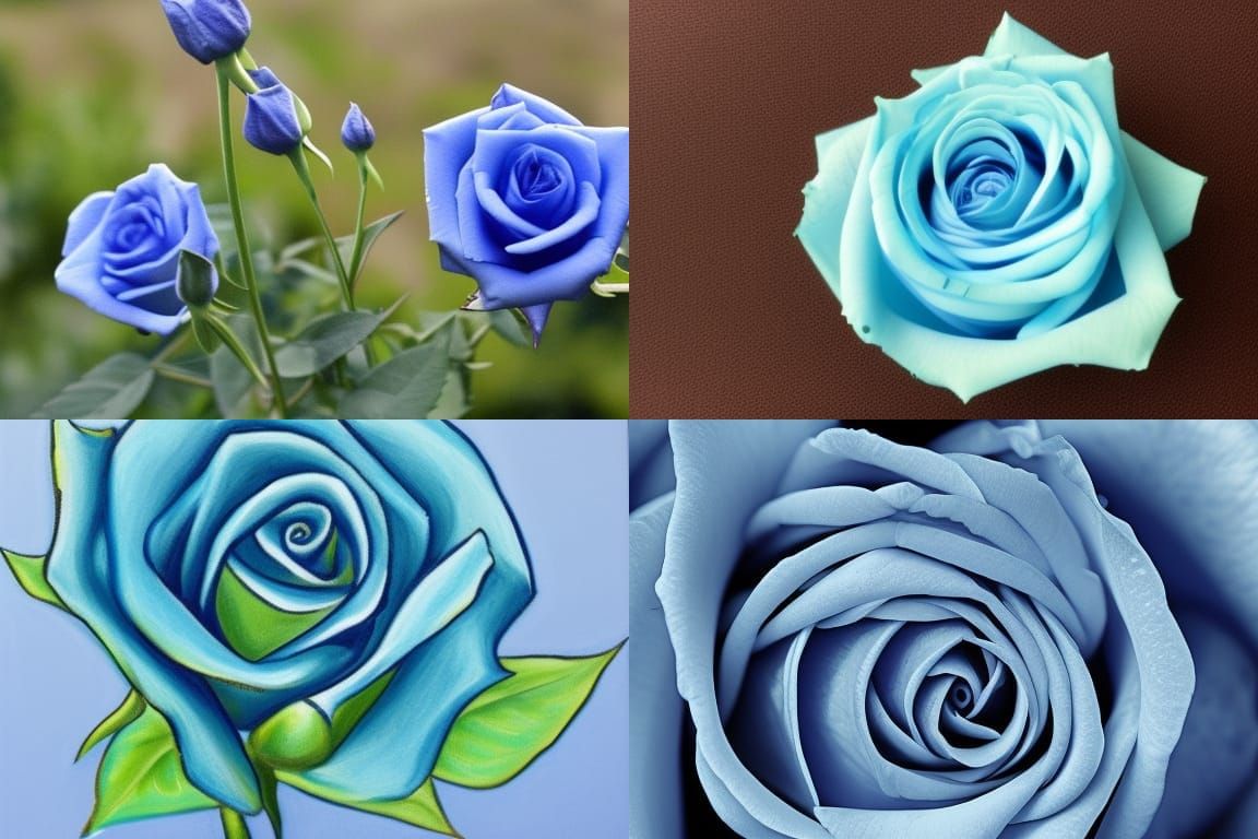 Stunning Blue Rose Close-up