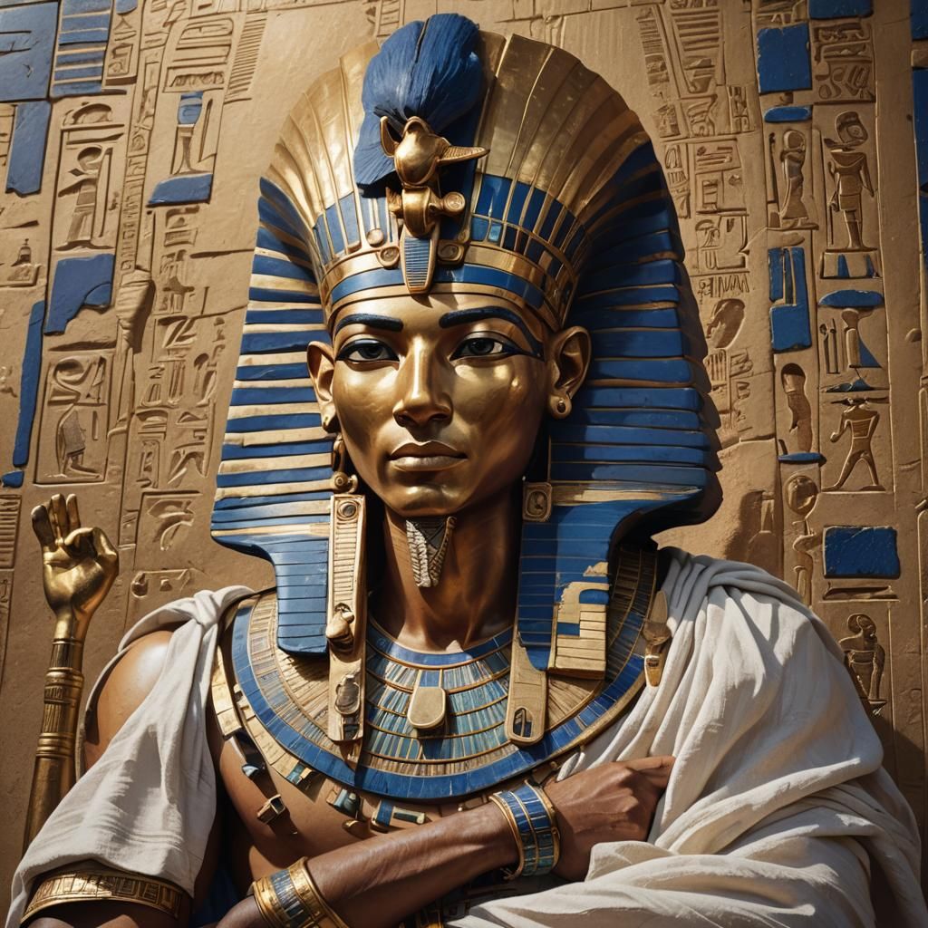 Ancient Egyptian Pharaoh in Hyperrealistic Concept Art