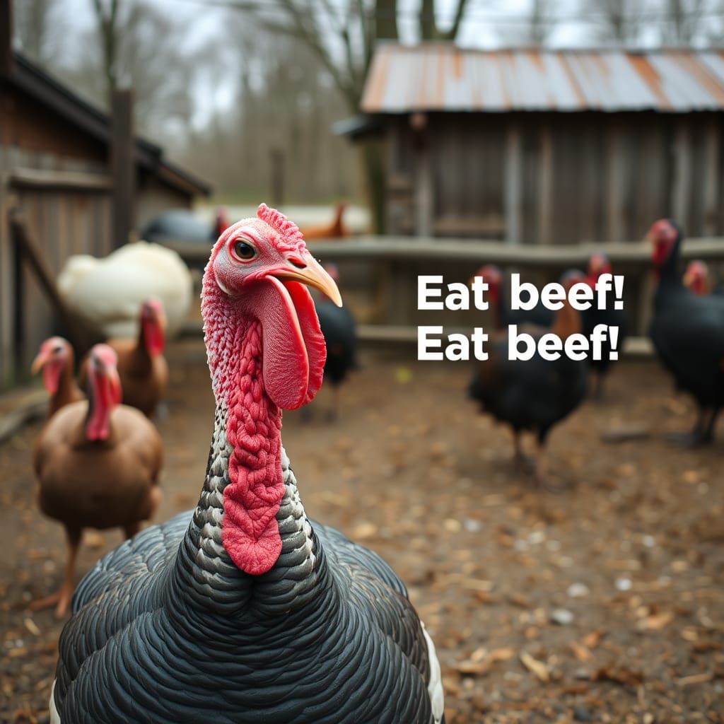 Turkey Promotes Beef in Farmyard Scene