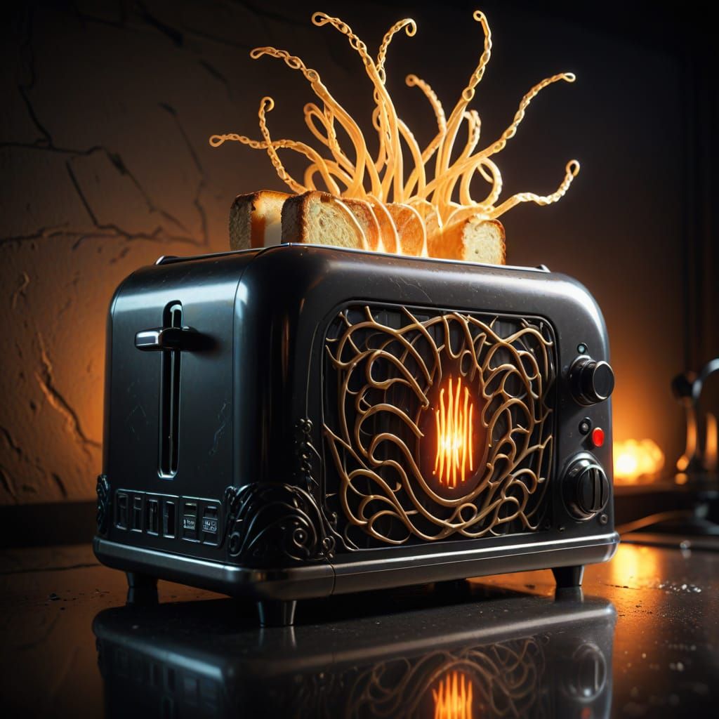 Eldritch Toaster: Surreal Biomechanical Horror in 8k