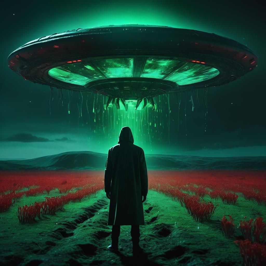 Alien Abduction in a Blood Field: Sci-Fi Noir