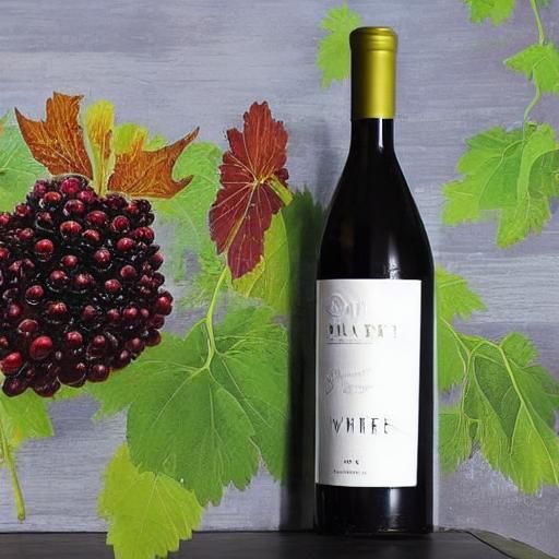 Wine Bottle Still Life in Blue and White Kitchen