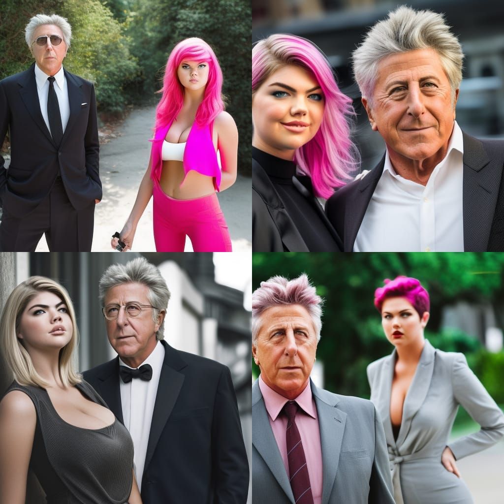 Glamorous Couple with Pink Hair, Professional Photography