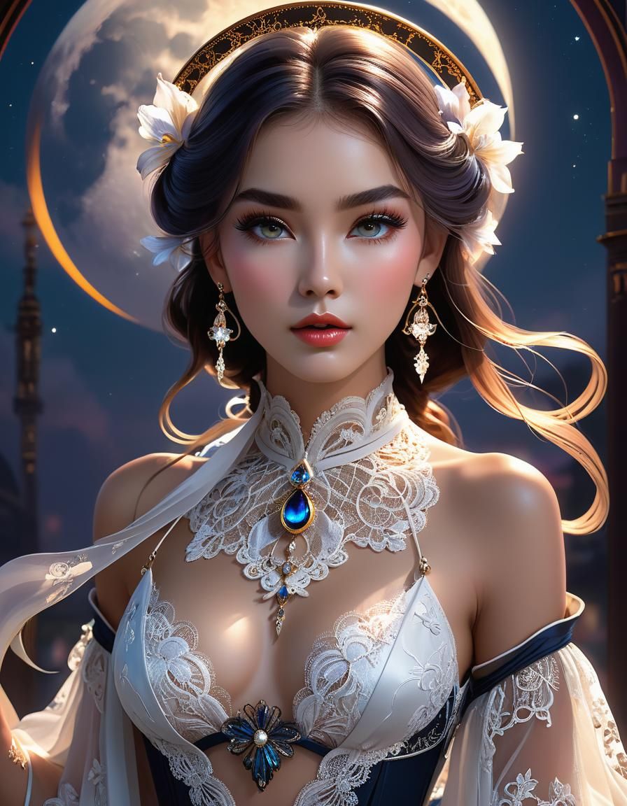 Attractive eyelashes, beautiful fashion model, fullbody, fas...