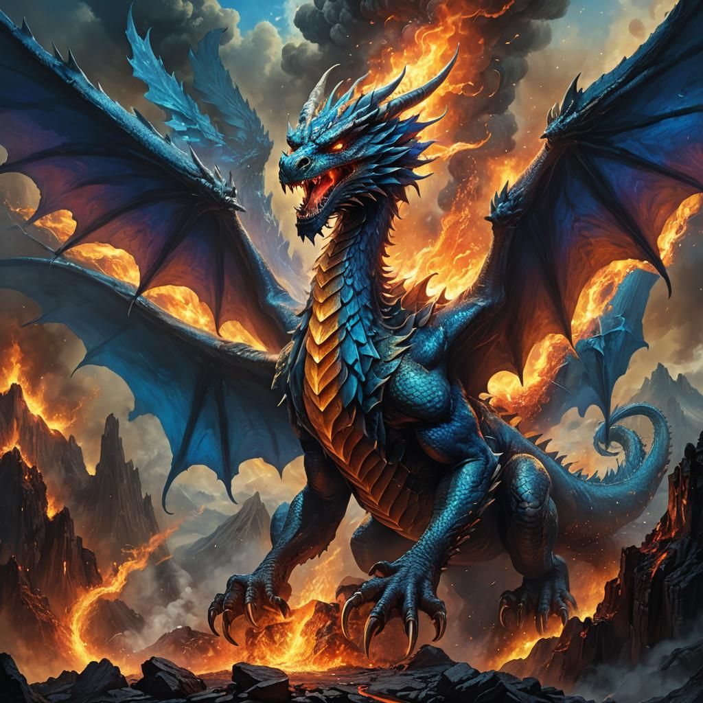 Dragon and Phoenix: High-Fantasy Concept Art