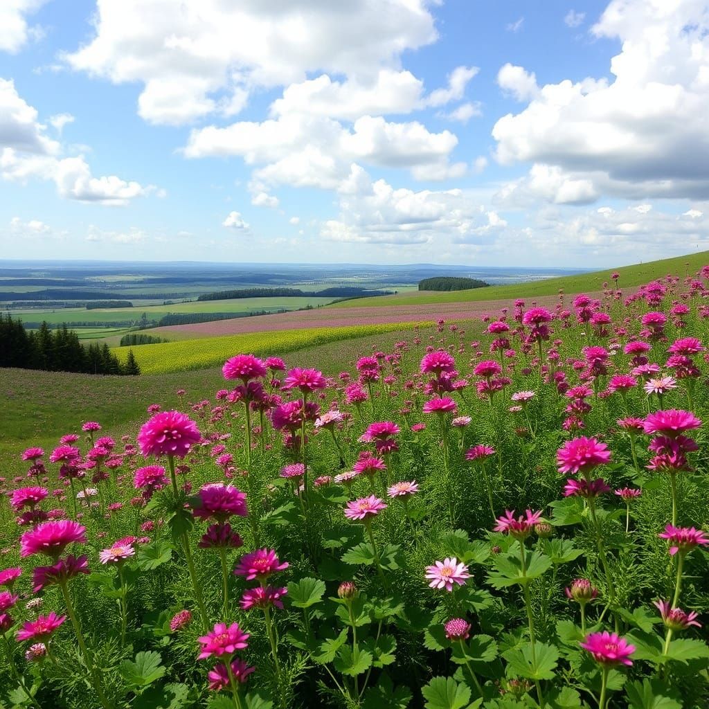 Endless Crimson and Clover Pattern