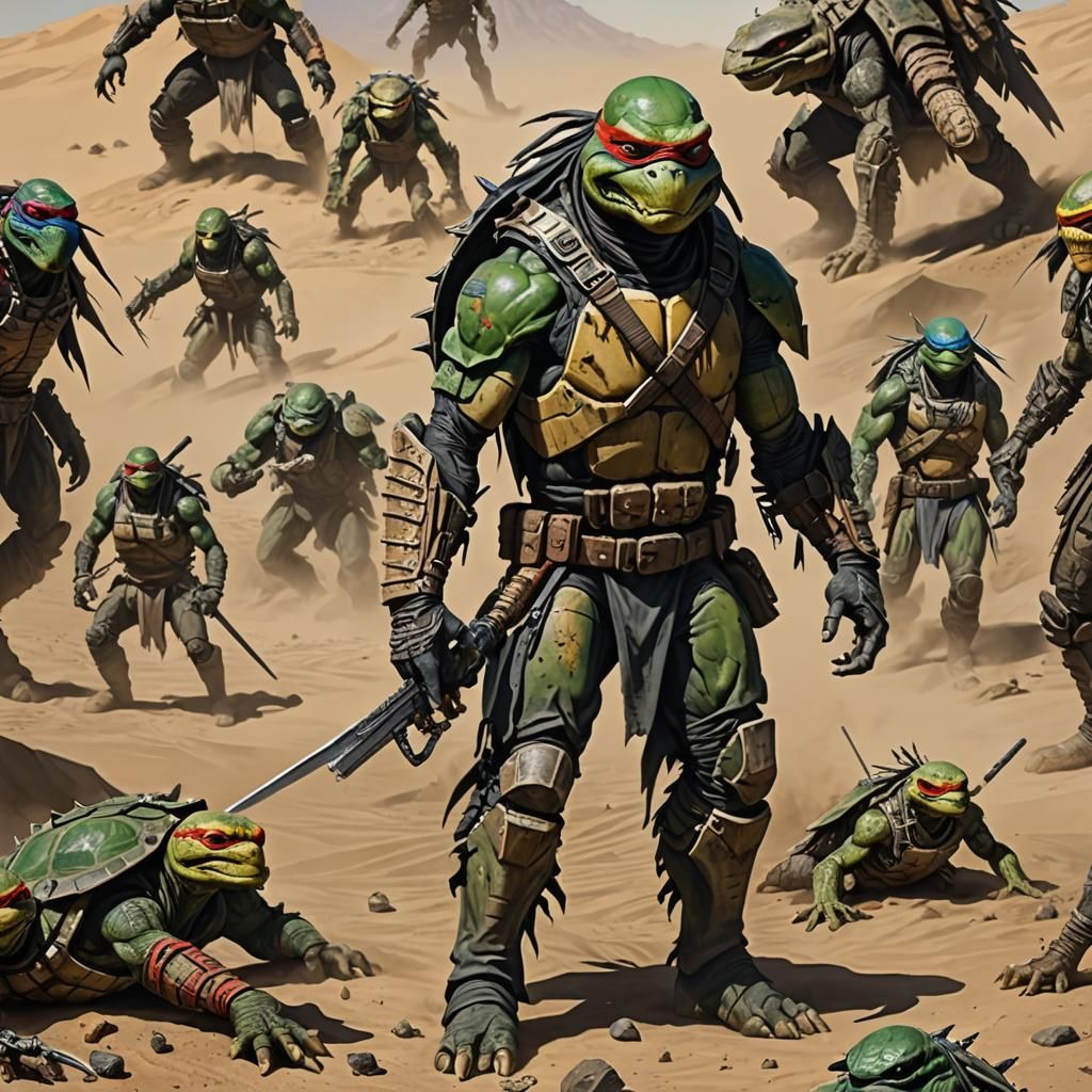 Post-Apocalyptic Desert Warlord Ninja Turtles