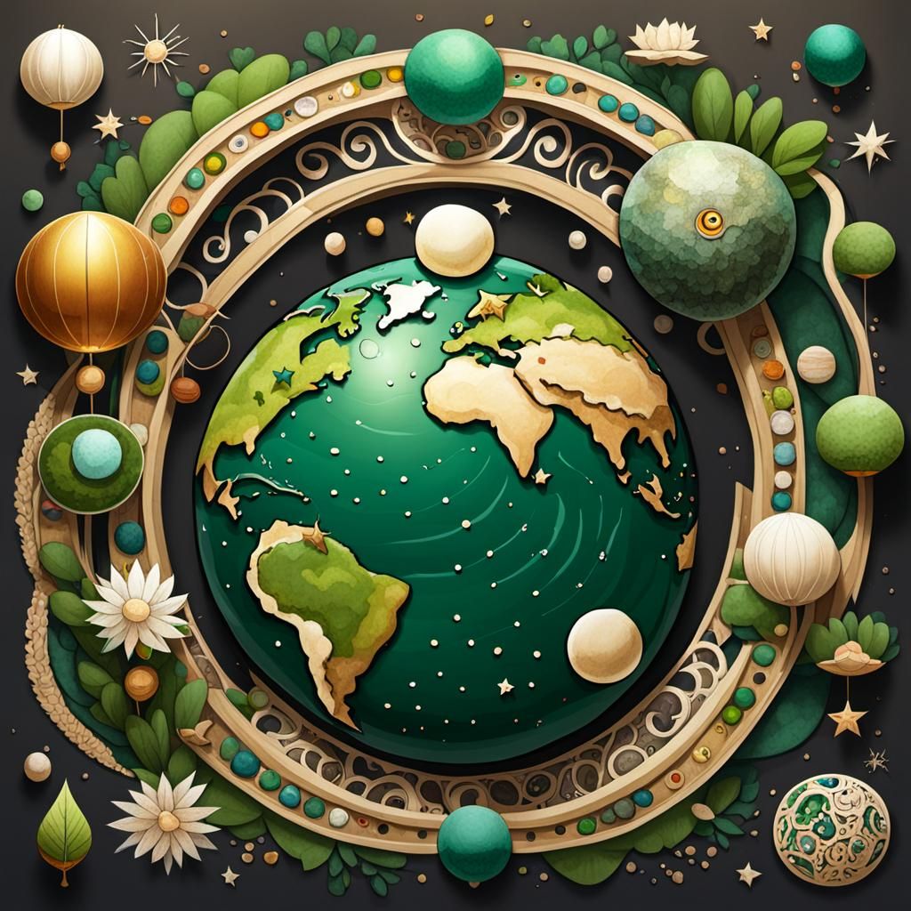 Playful Doodle World Illustration