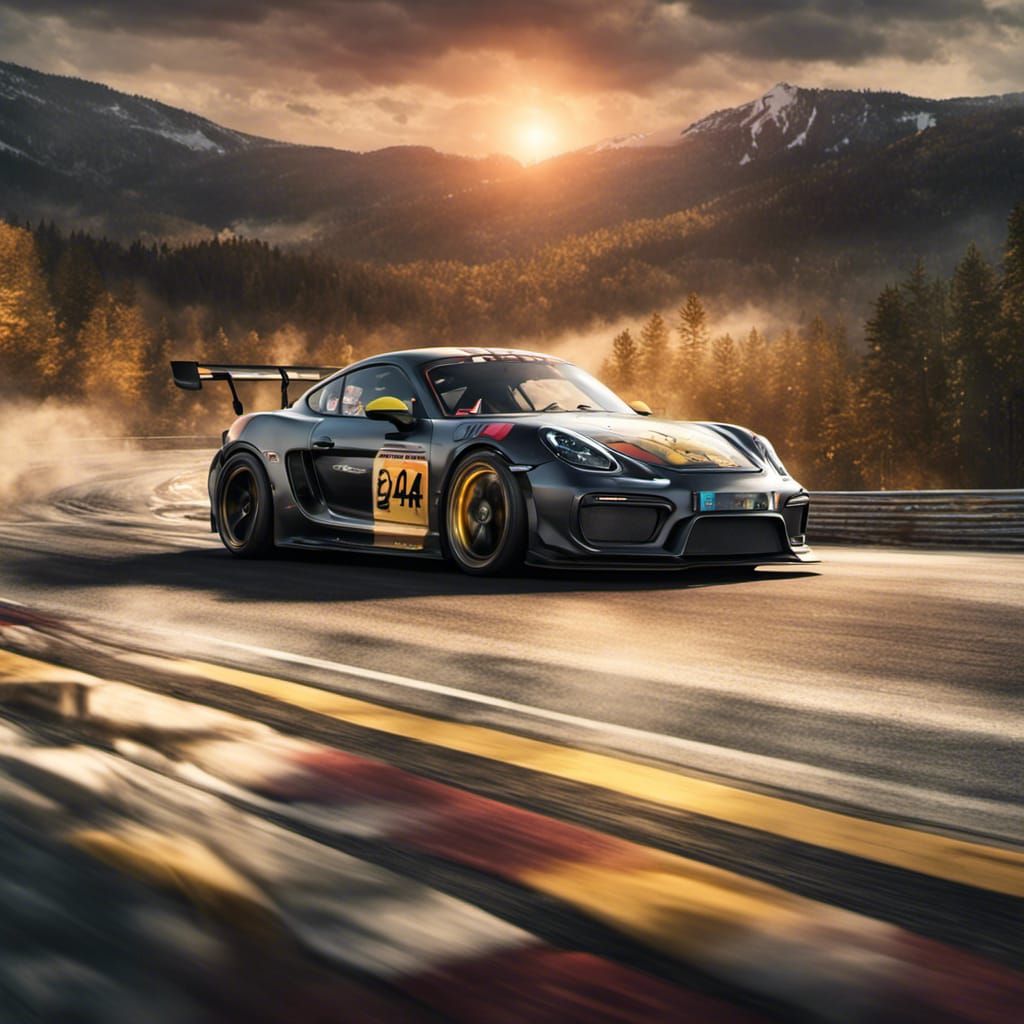 Apocalyptic Spa-Francorchamps Race Track with Porsche GT4