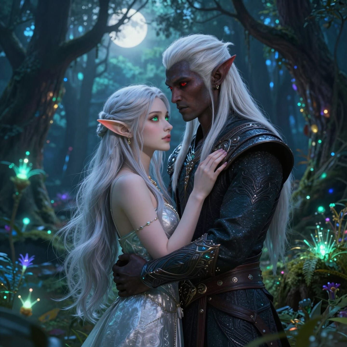 Forbidden love  - Forest Elf and Drow