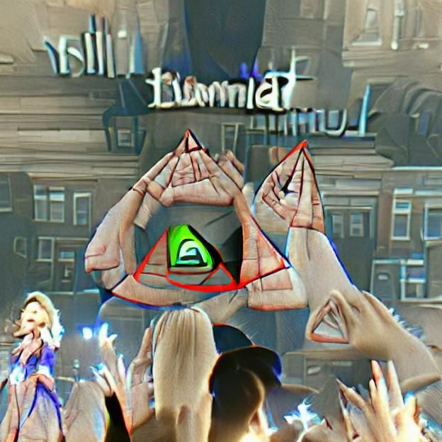 Abstract All-Seeing Eye Geometric Design