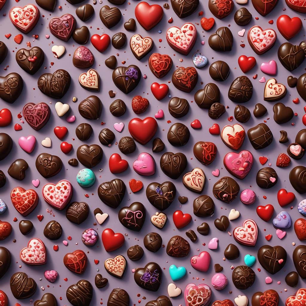 Valentine's Day Chocolate: Detailed Fantasy Concept Art