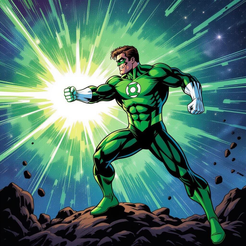 Green Lantern vs. Star Sapphire Cosmic Battle