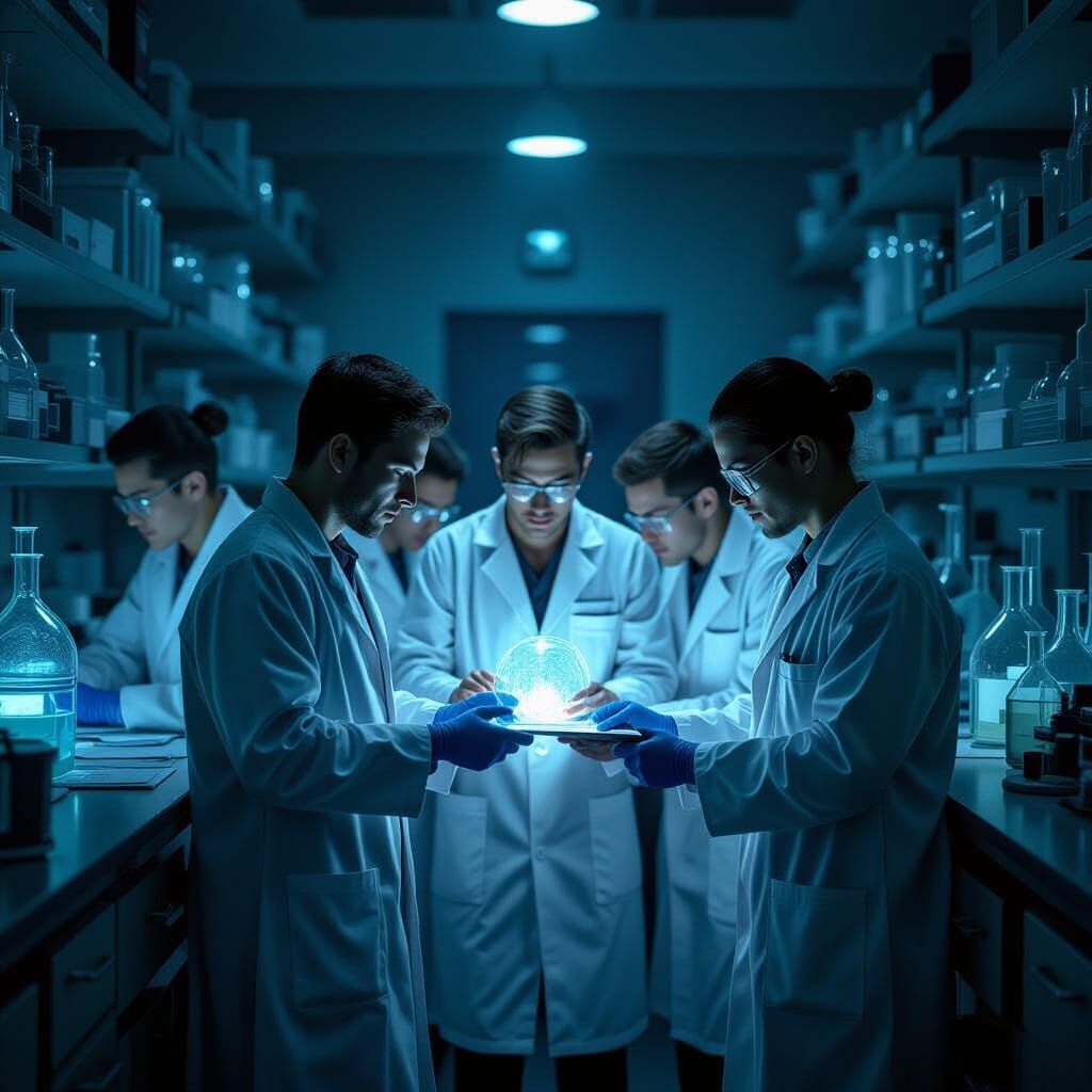 Medical Students' Dark Discovery: Gothic Cyberpunk Art