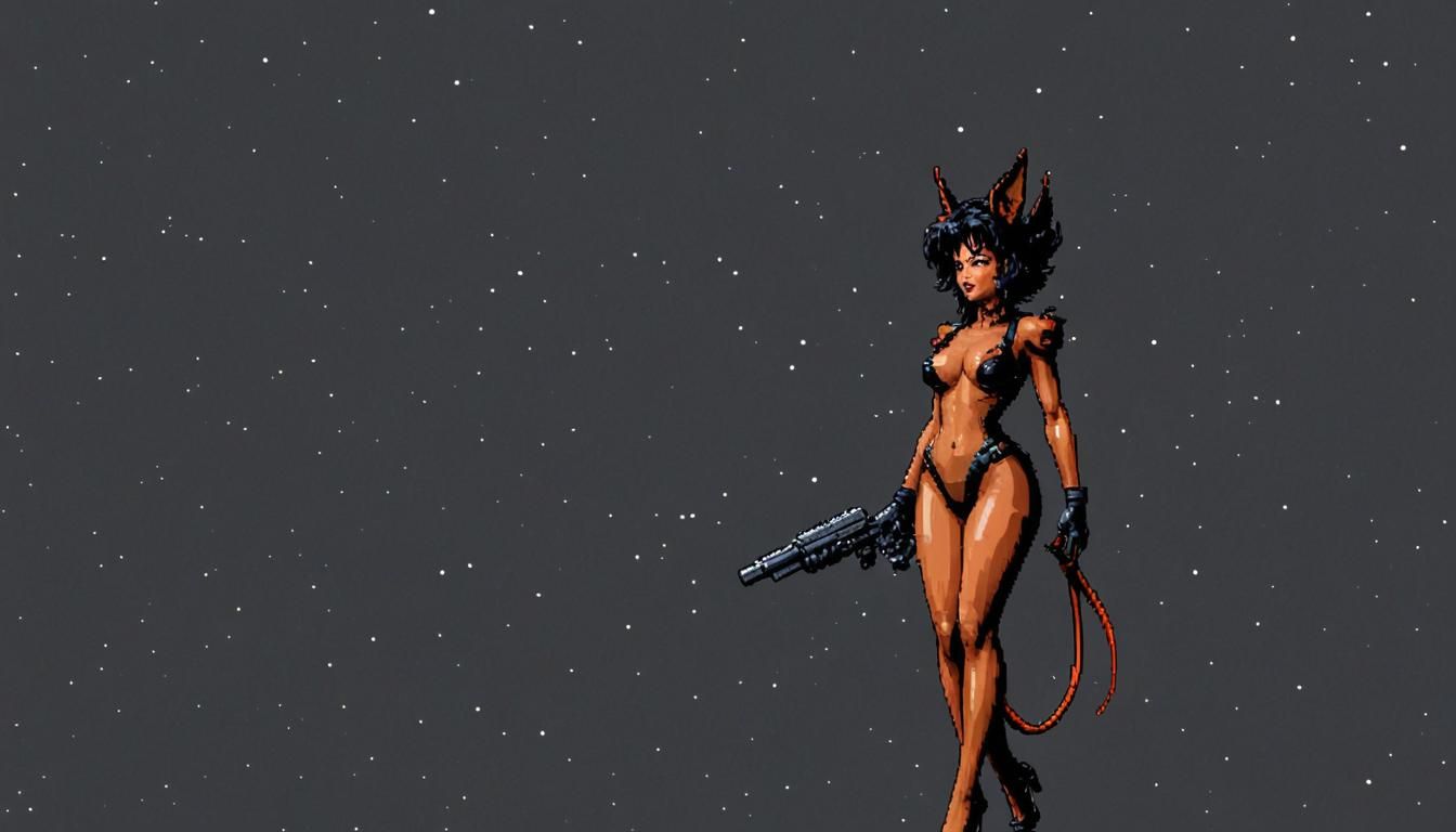 Space Vixen in 16-bit Pixel Art