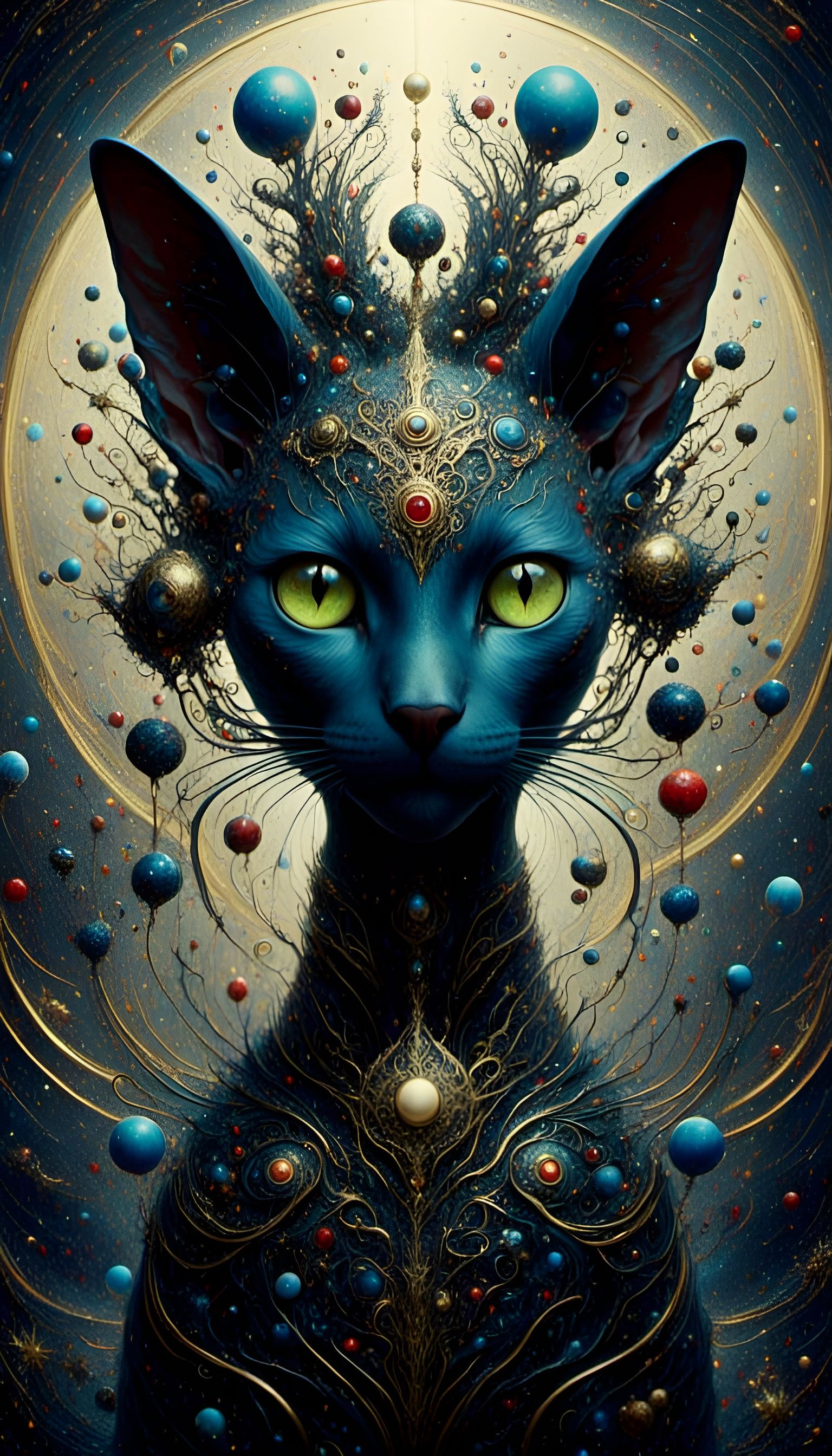 Hairless cat with huge ears