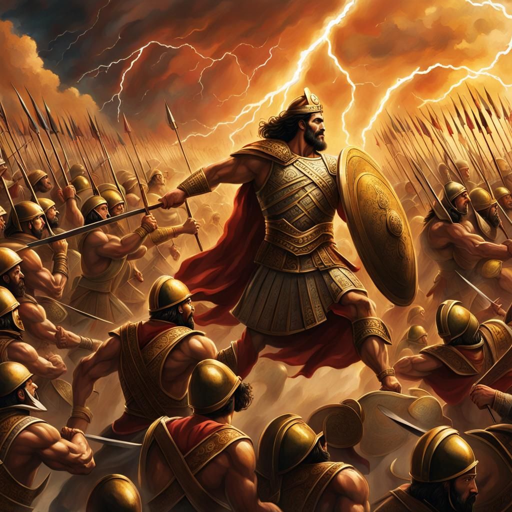 Zeus Oversees Epic Battle Between Greeks and Persians