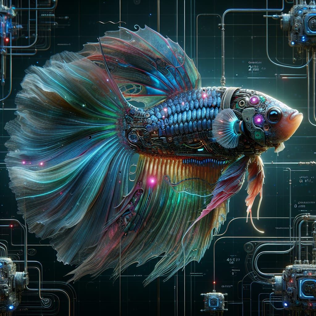 Cyborg Pet Betta Fish